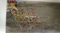 modern abstract Art modern buntes abstraktes Acrylbild im Gro&szlig;format, XXL Format Action Painting, Ma&szlig;e ca. 250 x 135 cm