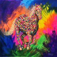Benedikt Timmer Serie Wild Horses Pony 01 abstract modern art