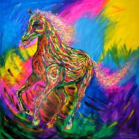 Benedikt Timmer Serie Wild Horses Pony 02 abstract modern art